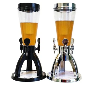 Commercial 5L Three-Head Beer Tower Set with Wine Column Large 5L Bar Wine Rack and Tie for Nightclubs and Parties