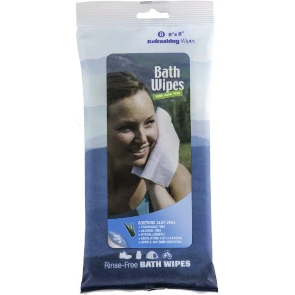 Private Label 10PCS Bath Use Organic Wipes Alcohol Free Body Cleansing Wipes