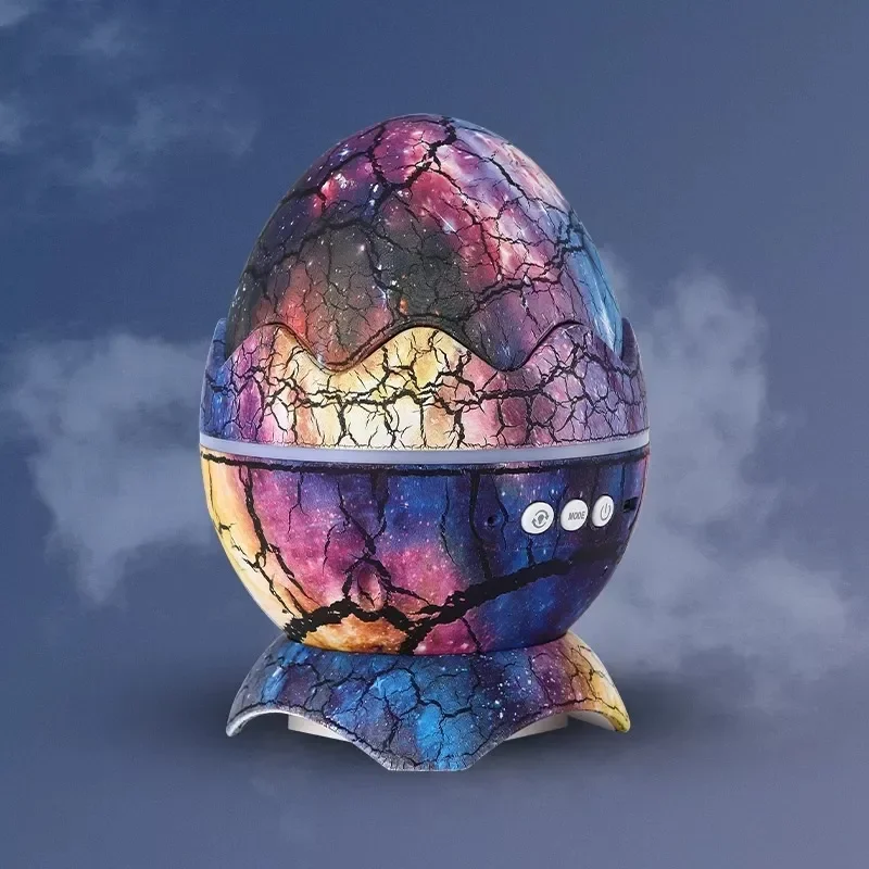 Dinosaur Egg Projector For Bedroom Remote Control White Noise BT Speaker LED Night Lights Music Sky Kids