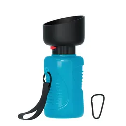 Eco-friendly Silicone Material Travel Squeez Multifunction Outdoor Portable Pet Dog Water Bottle With Carabiner