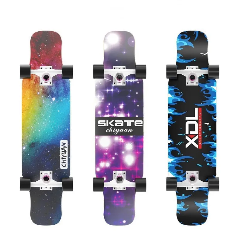 Factory Supply Four Wheel Flash Skateboard Children Beginners, Teenagers, Boys And Girls, Double Warped Long Board