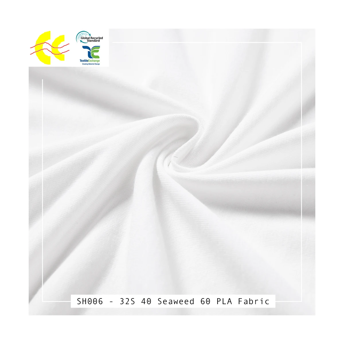 Best Selling Eco friendly 32S 40 Seaweed 60 PLA Blended Knitted Fabric For T Shirt and Home Wear