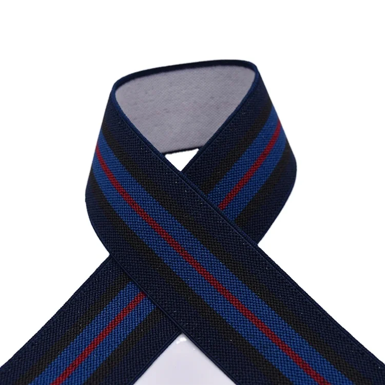 rubber polyester elastic for suspenders strong elastic band elastic less stretch