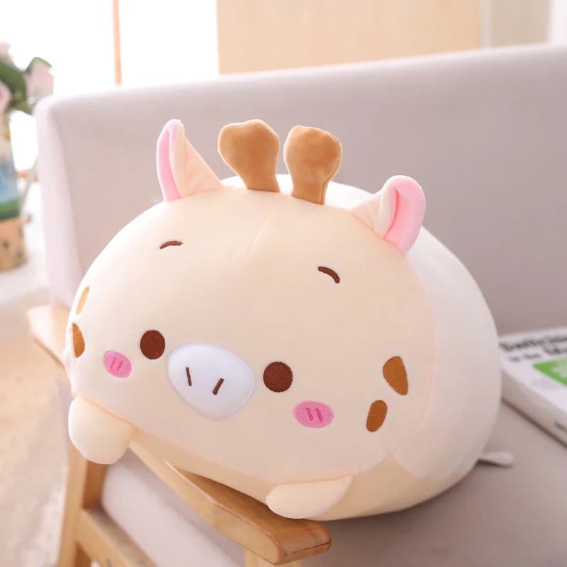 High Quality 20 cm Soft Animals Pillow Panda elephant Stuffed Animal Plush Cat Pig Toys