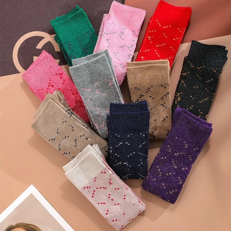 Amazon hot sale socks men and women brand gg socks custom logo Christmas ff socks