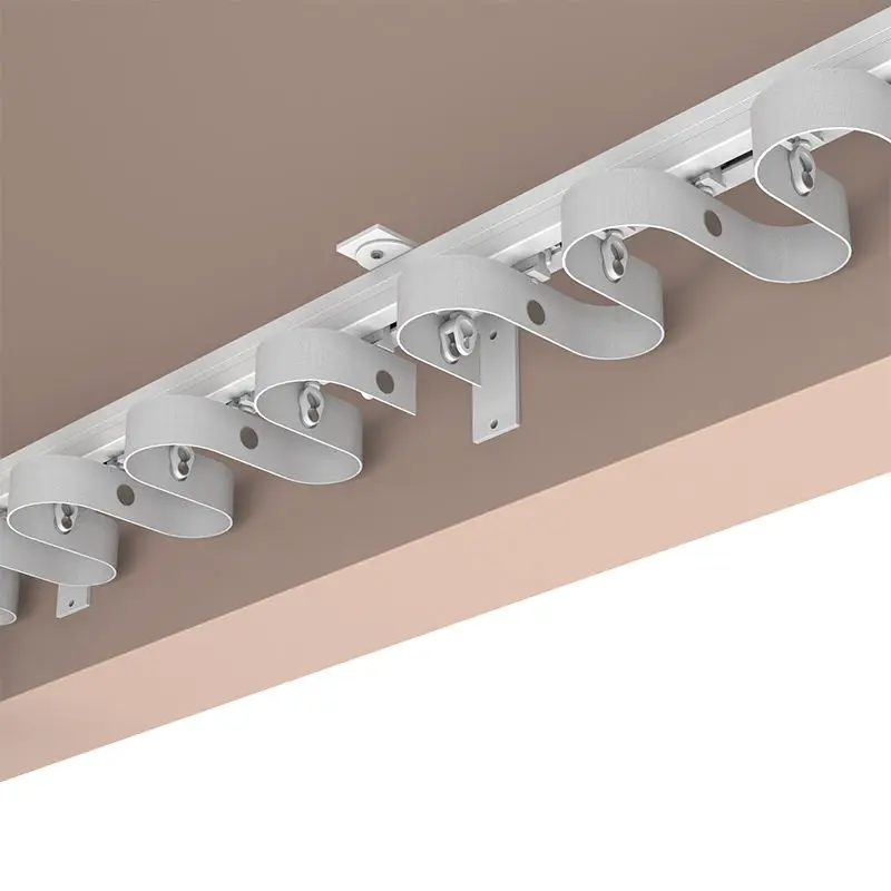 Autorail Tuya Curtain Motor with Wave Ripple Fold WiFi Control Automatic Aluminium Track motorized curtains