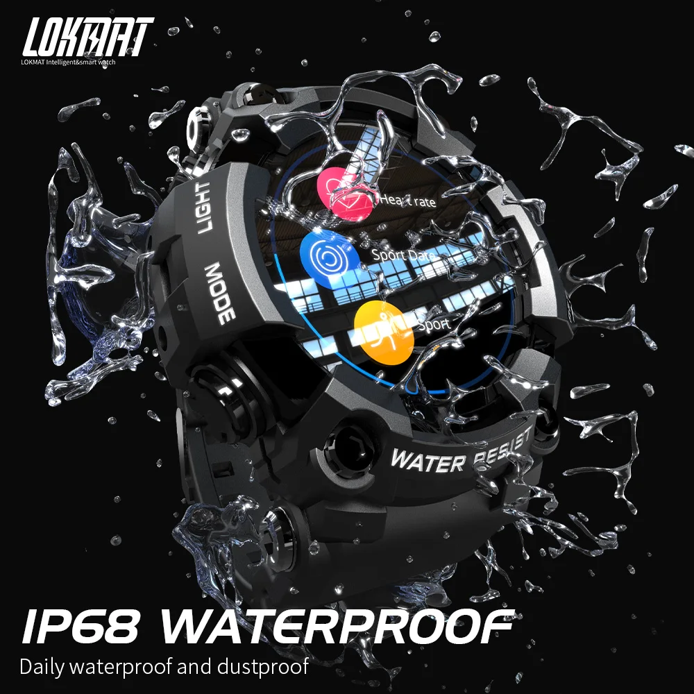  2021 Lokmat Смарт-часы для атаки водонепроницаемые пульсометр кислород здоровье спорт фитнес-трекер индивидуальные
