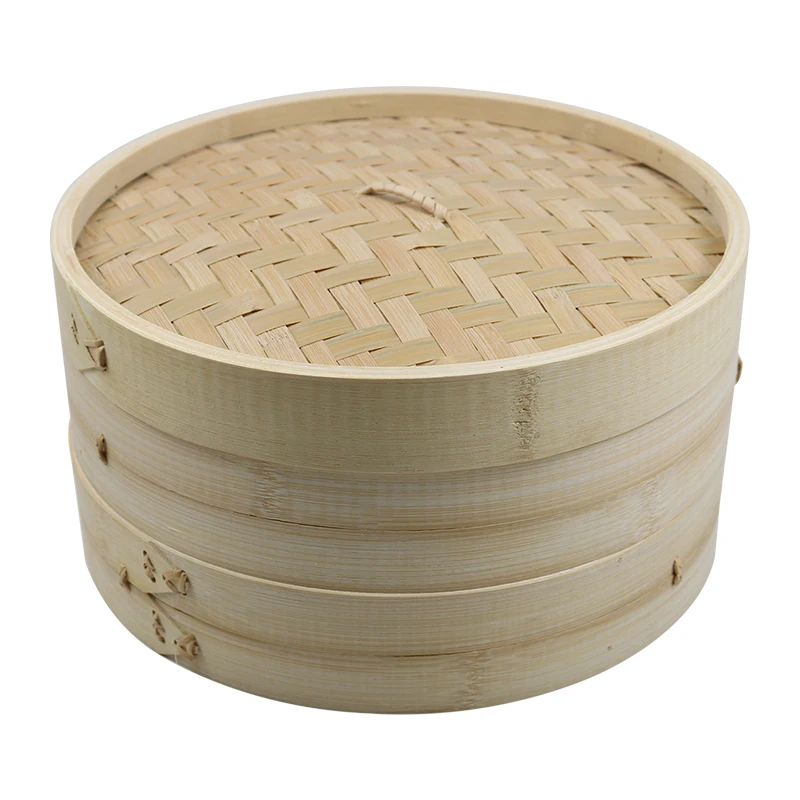 
Custom Size Durable Chinese Handmade Round Bamboo Rice Dim Sum Dumpling Baby Food Steamer Basket For Sale 