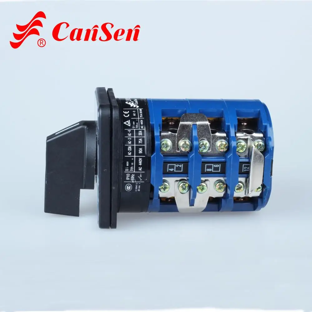 Cansen LW26-125 L-O-P electrical main switch CE certificate universal rotary cam switch