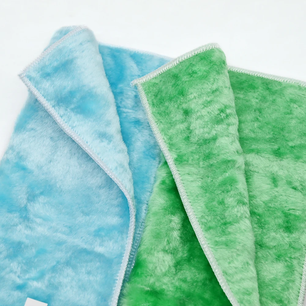 Wholesale Coral Fleece Kitchen Cleaning Towel Super Absorbent Quick Dry Custom Size Soft Double Layer Car Towel