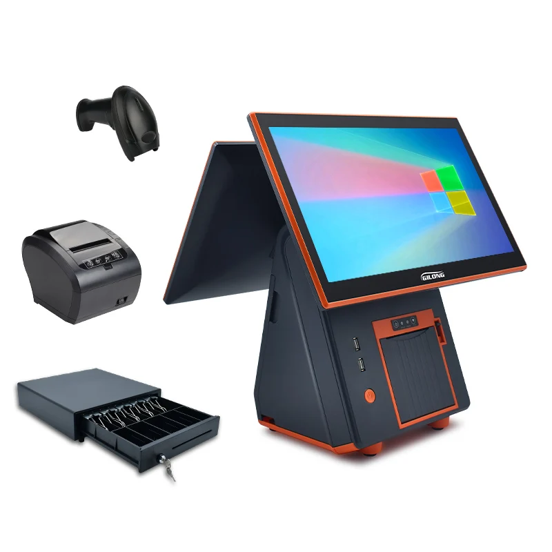 Цена завода емкостный сенсорный экран Windows Pos все в одном кассовый аппарат