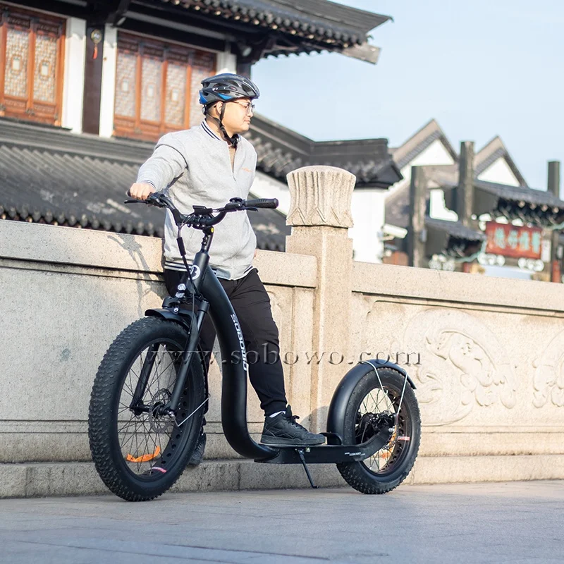 SOBOWO S78 Electric kick Off-road Fat Tire scooter Sand Beach E-bike All Terrain road 14AH 26inch Mountain fat tire scooter