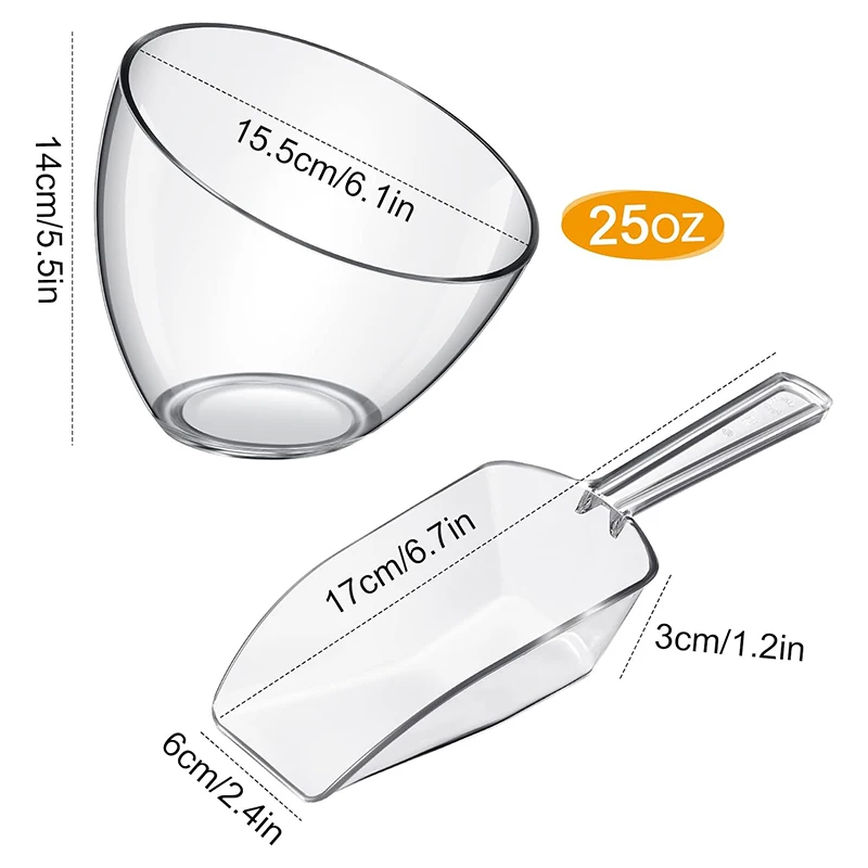 2024 best sale lightweight multipurpose kitchenware transparent plastic bowl for kitchen