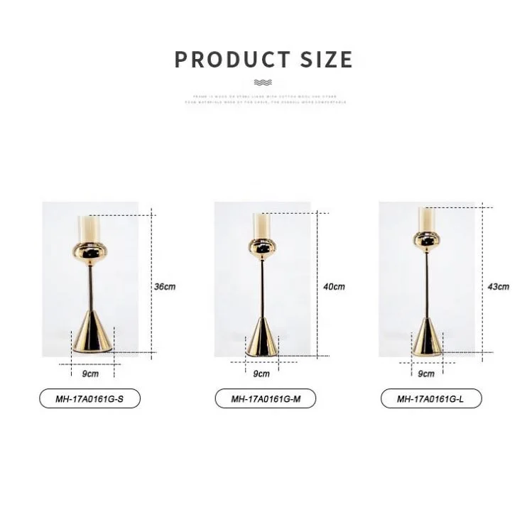 China manufacturer glass decorative candle holder stand set