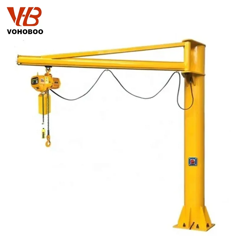 Motorized Fixed Pillar Remote Control Jib Crane Workshop 1ton 3ton 5ton Provided Used Engineering & Construction Machine Crane