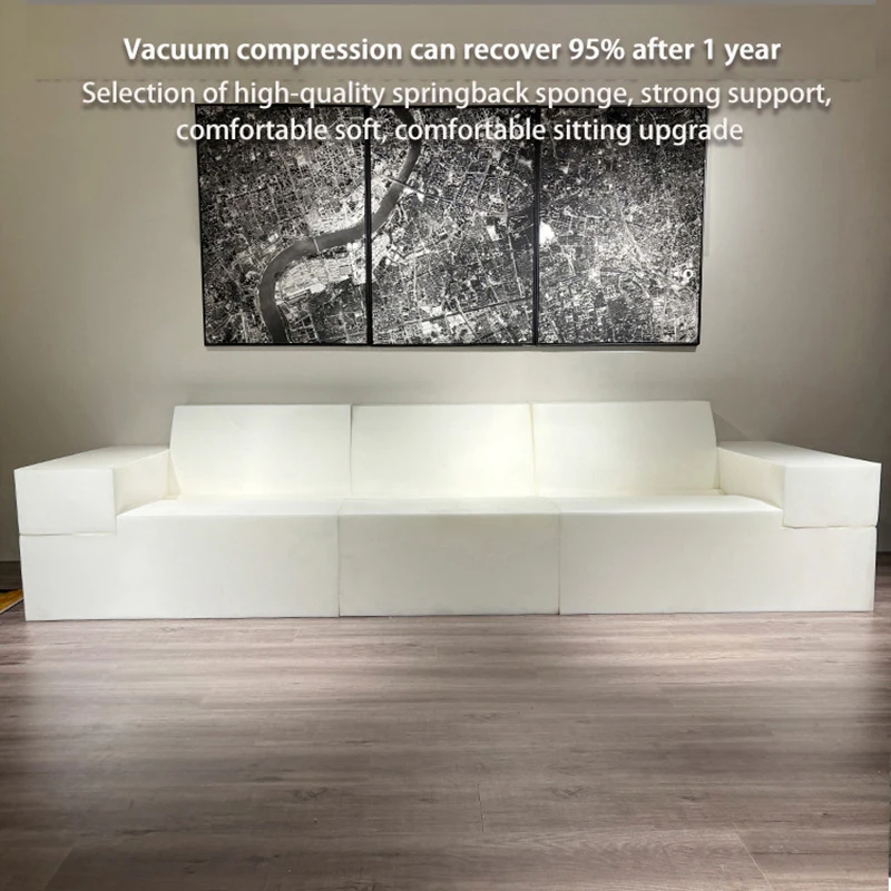 Modular Design Microfiber Fabric Couch Living Room Sofa Set Home Furniture Sectional Modern Luxury Vacuum Pack Compression Sofa