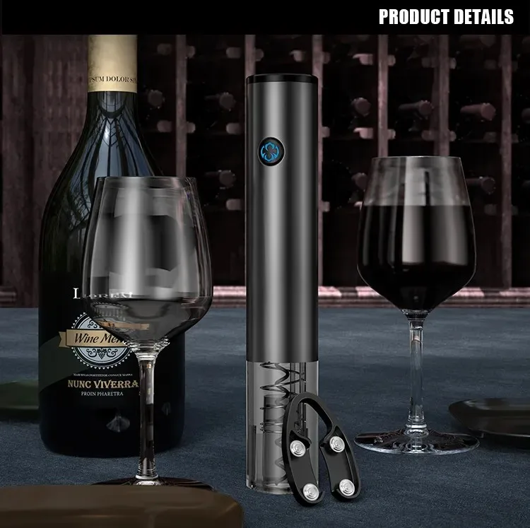 innovative products 2024 best wine opener electric corkscrew with wine foil cutter