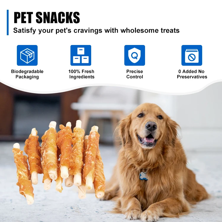 Dry Food Dog Treats Snacks Dog Treat Snack Dry Food Dog Snack Treats Chicken Wrap Rawhide Stick