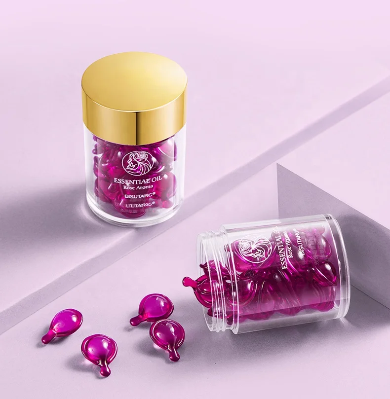 BISUTANG Rose Aromatherapy Serum Capsule Hair Treatment Oil Hair Repair Perm Dry Frizzy Hair Essential Oil
