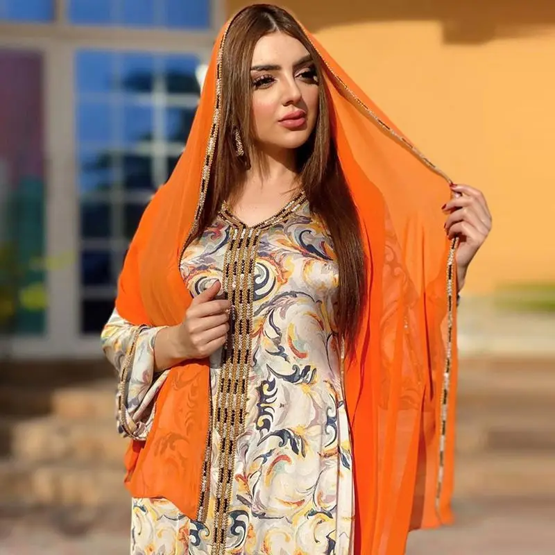 Мусульманское платье-абайя для женщин, Дубай, Турция, Арабская Djellaba, марокканская кафтан, Оман, Кувейт, Катар, Исламская одежда Jalabiya