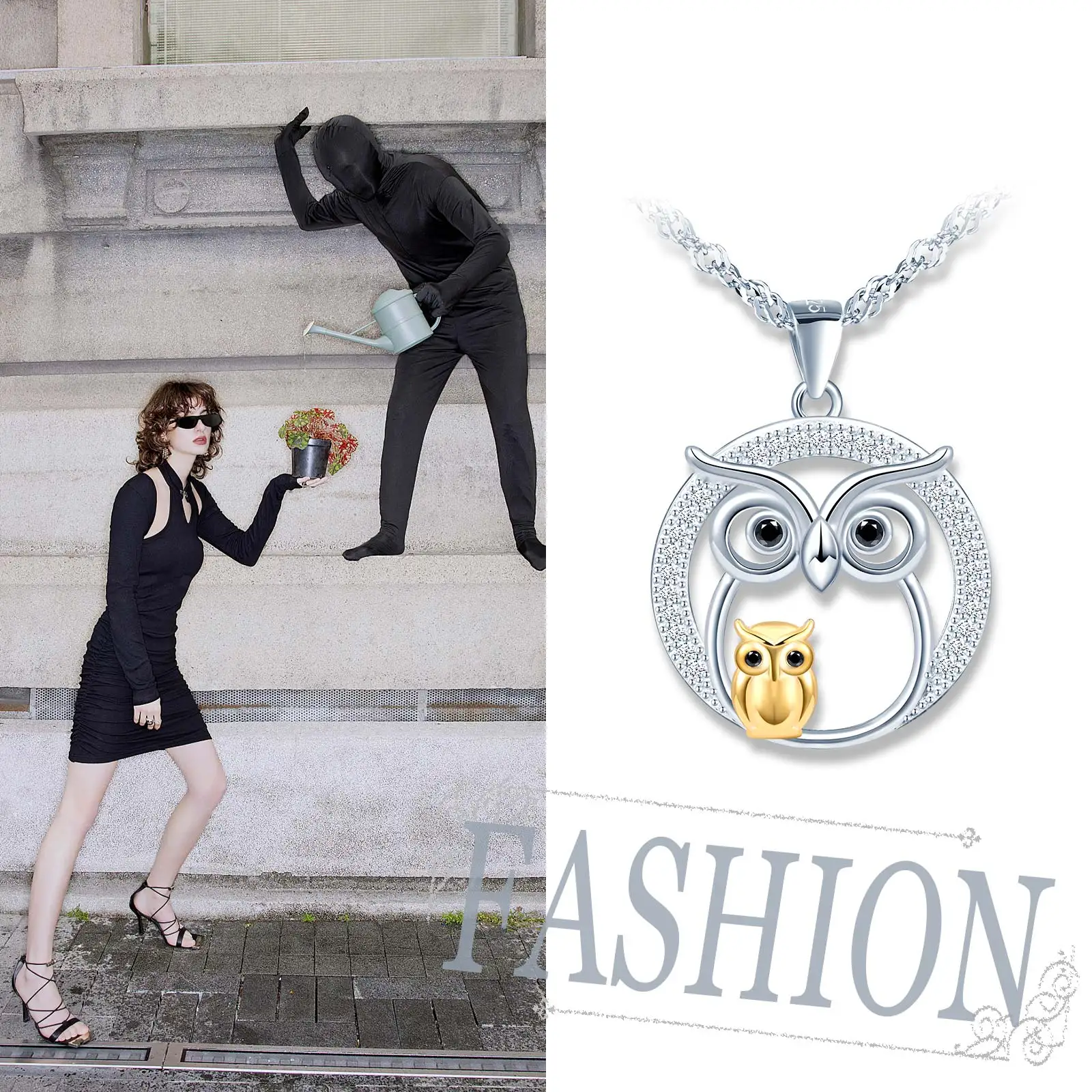 amazons best sellers round necklaces 925 sterling silver mother child owl necklace