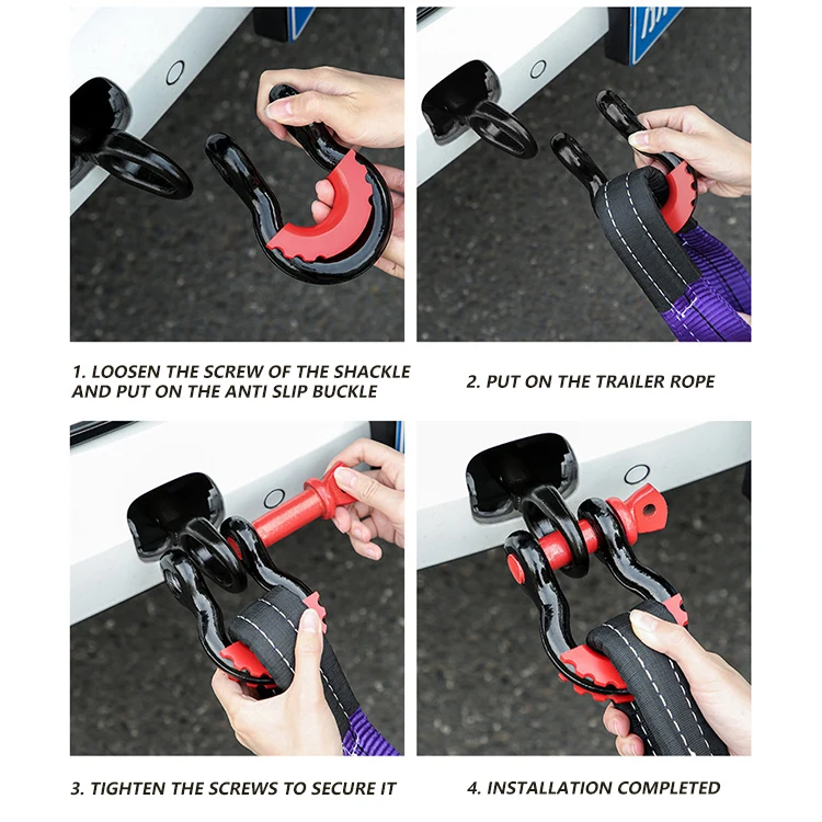 ANYUE Heavy Duty  3/4 4.75T G209 Bow Shackle With Complete Color For Trailer Shackle