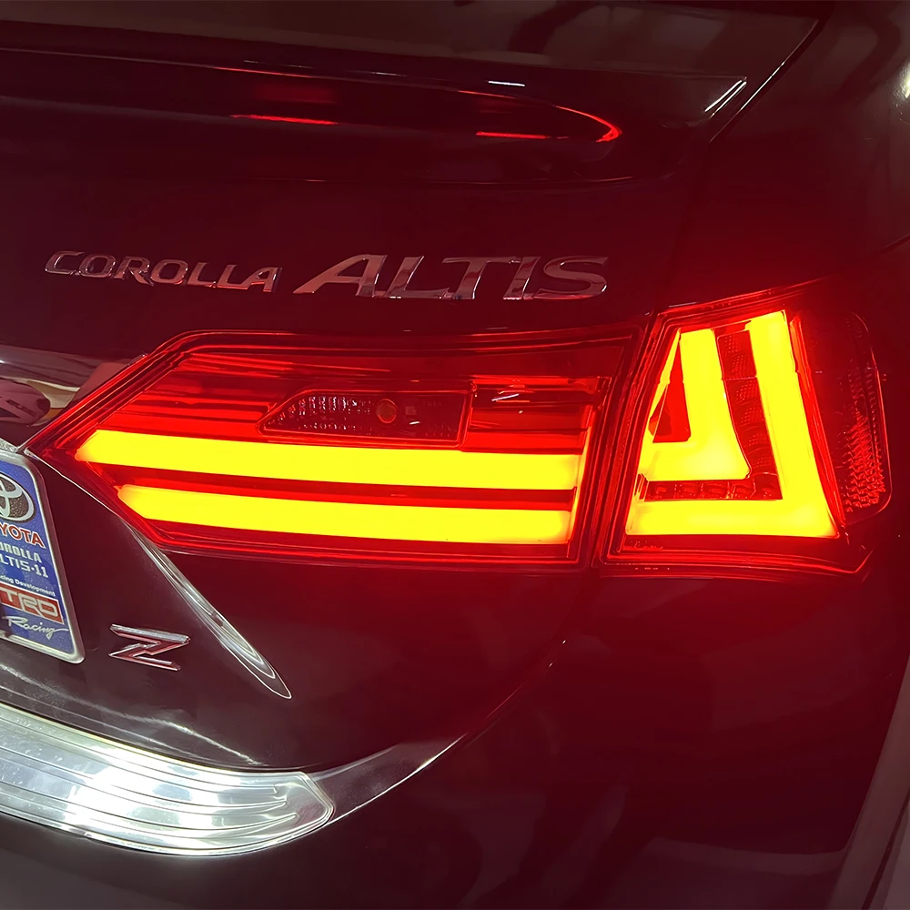 Задние фары автомобиля для Corolla 2014-2017 светодиодные задние в сборе Lexus дизайн мигающий поворотник аксессуары