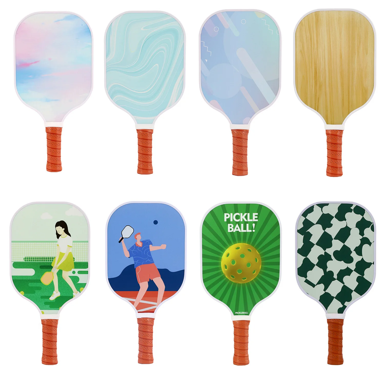 2024 new Usapa High Quality Custom 14mm 16mm Pickleball Paddles Set Thermoformed Fiberglass Carbon Fiber Pickleball Paddle