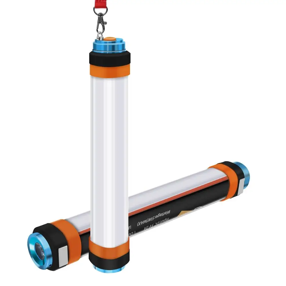 Multi Function Camping Light Portable Hanging Magnetic Mobile Power Waterproof USB Rechargeable LED Camping Light for Hiking