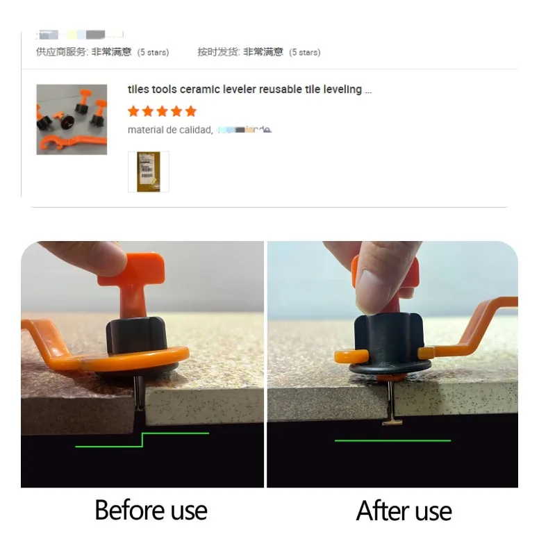 all-in-one system tile lippage control system 50pcs t-lock tile leveling system ceramic leveler