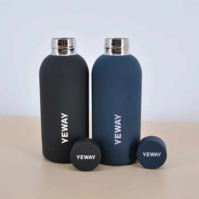 Yeway Tasse Copo 2022 new arrival Spray Rubber Painted Stainless Steel Sport Yoga Bottle Stainless Steel Sport Water Bottles