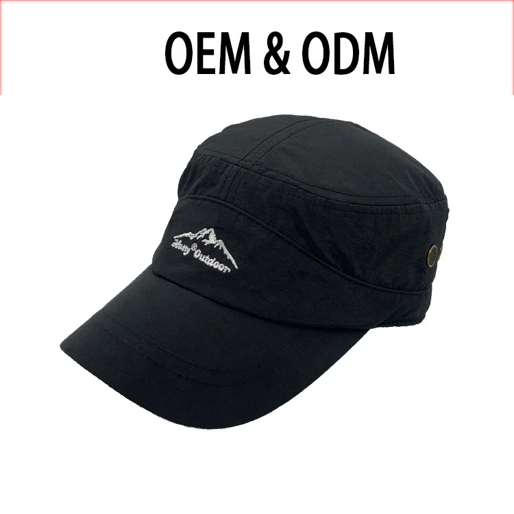 Hard Core High quality Outdoor Waterproof flat-top cap Anti-UV Pure Color Flat Top Military Cap Ripstop Cap Dad hat