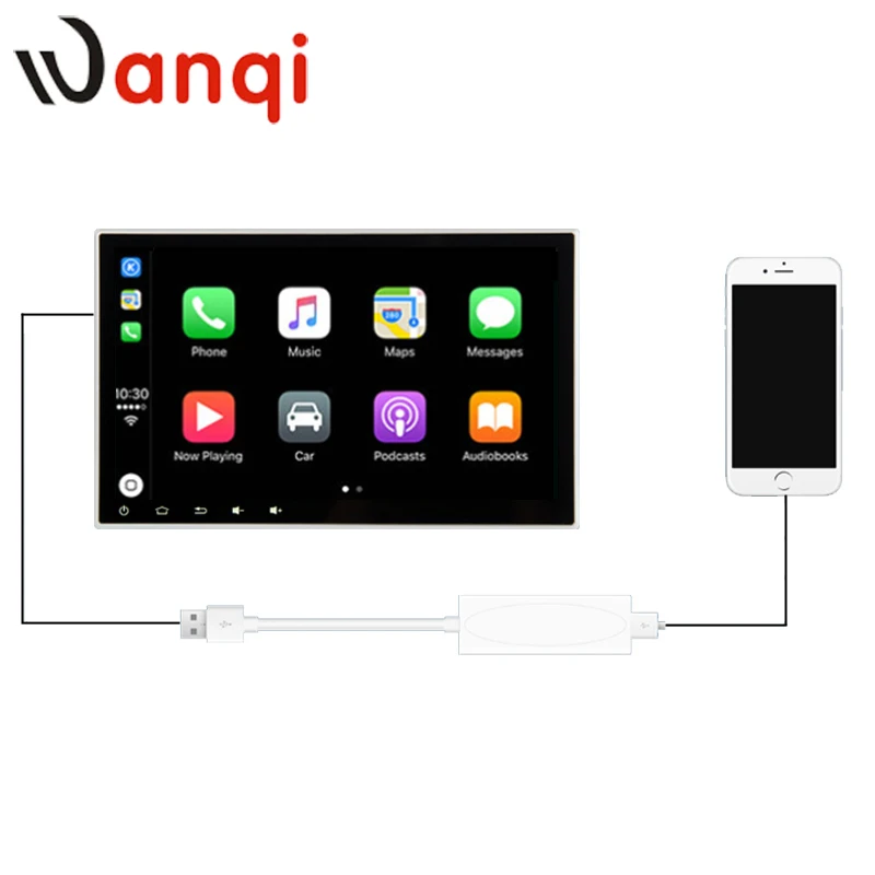 Wanqi Newest Carplay USB dongle for android car navigation gps with smart link Supports iOS Phones