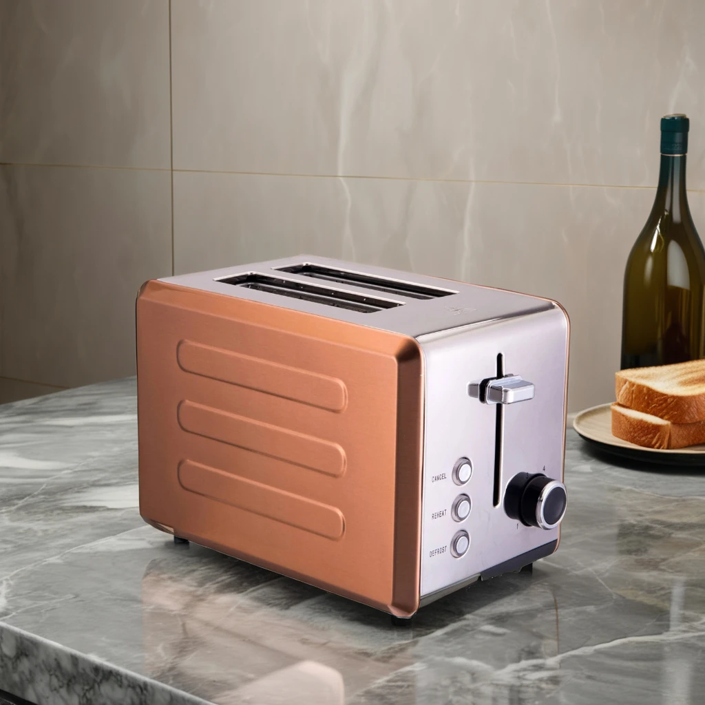 OUSHENG 2-Slice Auto Shut-Off Bread Toaster by Zhongshan Stainless Steel Multifunctional Electric Toaster Household Hotel Use