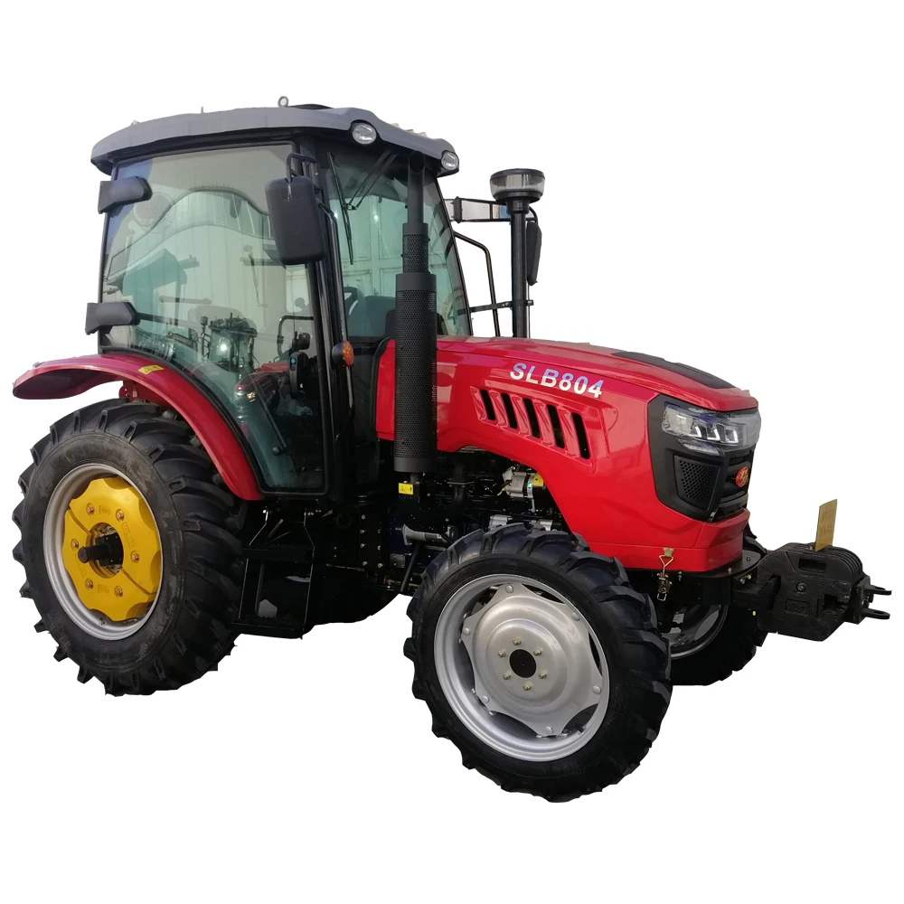 80hp 4WD farm  tractor 4X4 Wheel Farm Tractor with front loader with optional parts Industrial tractor electric engineering