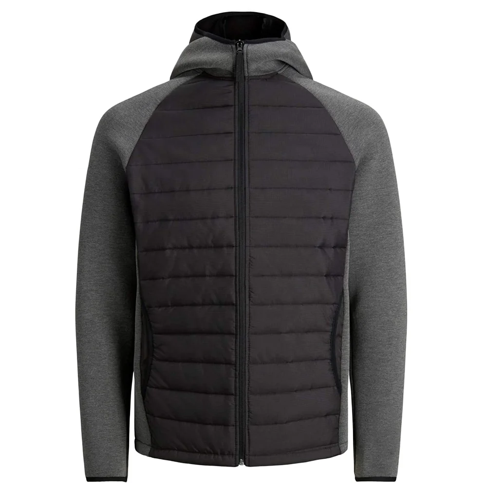 Мужские Оригинальные 2021 новые стильные флисовые гибридные дутые футбольные куртки OEM модные повседневные ветрозащитные с пышными рукавами