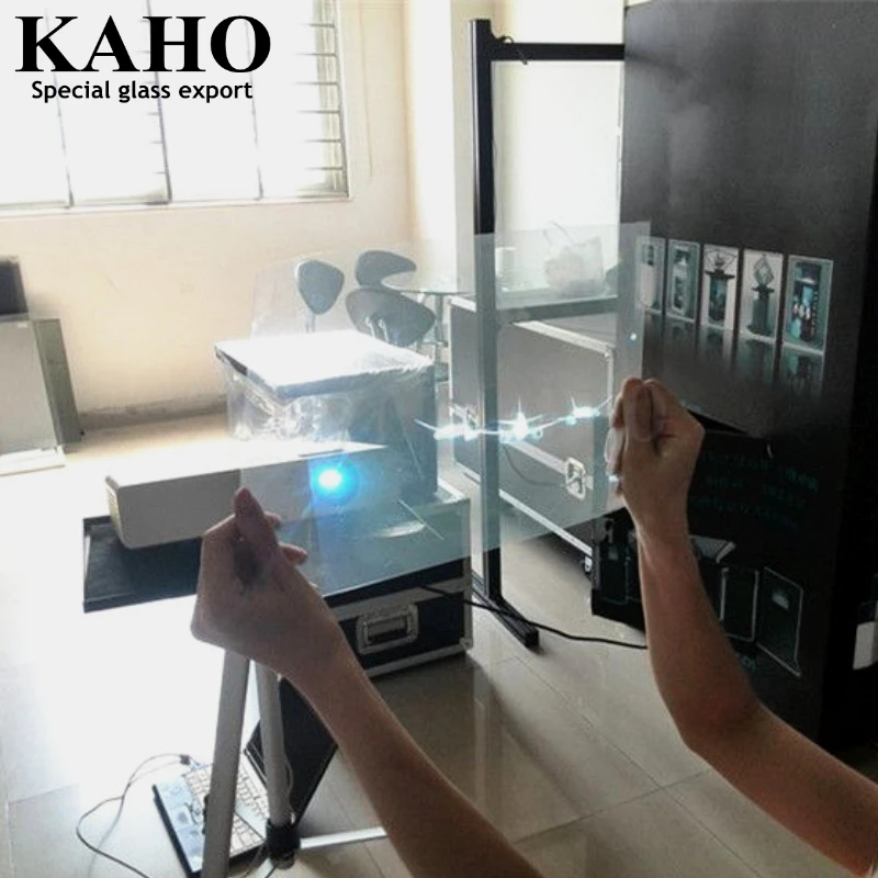 Self Adhesive Transparent Lamination 3D Rear Projection Screen Holographic Window Film