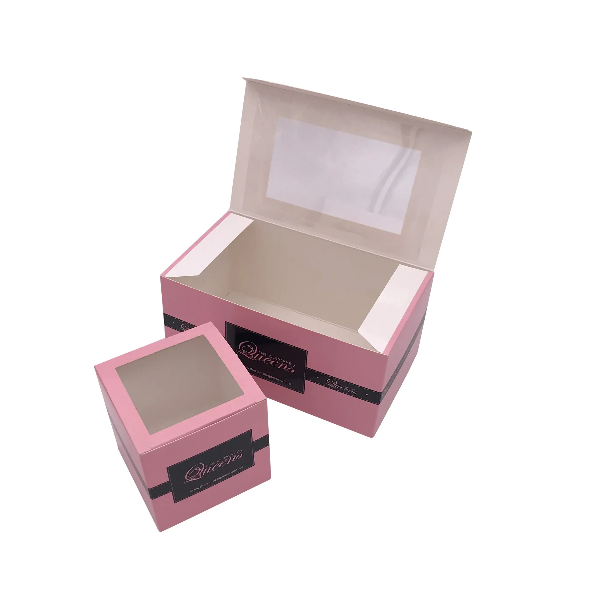Muffin Snack Kraft Packs Plastic Window Design Sweet Dessert Packaging Pvc Food Packaging Boxes With Window