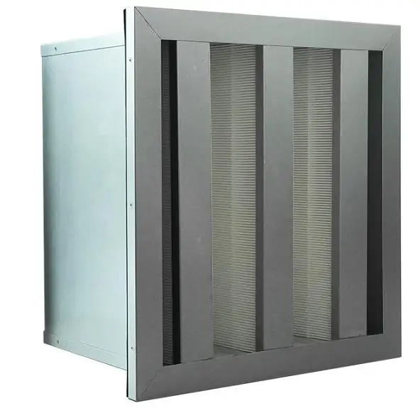 KLP Factory Supply W Type Aluminum Alloy Frame Large Air Volume HEPA H11 H12 H13 H14 Pleated Air Filter