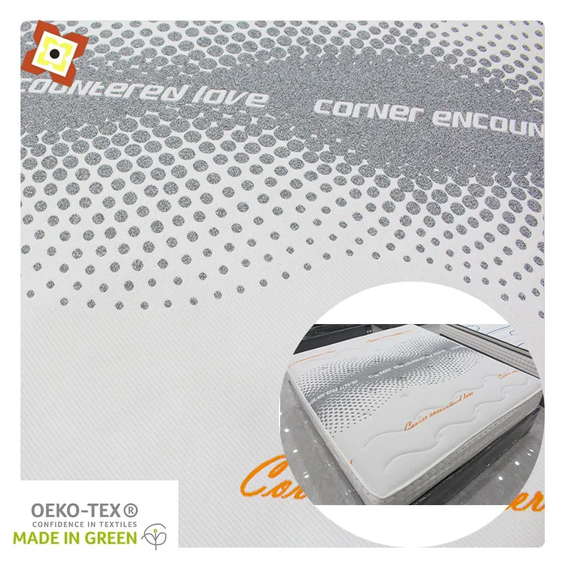 Polyester Bamboo Fiber Jacquard Bedding Mattress Fabric Knitted Jacquard Fabric Mattress Cover Jacquard Upholstery Fabric Palm