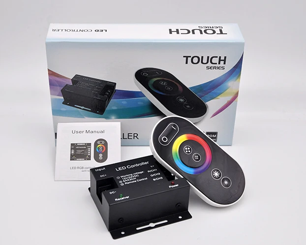 2.4G RF Wireless RGB CCT 12V Receiver and Remote Lighting Controller Dimmers Kit for LED Strip Light