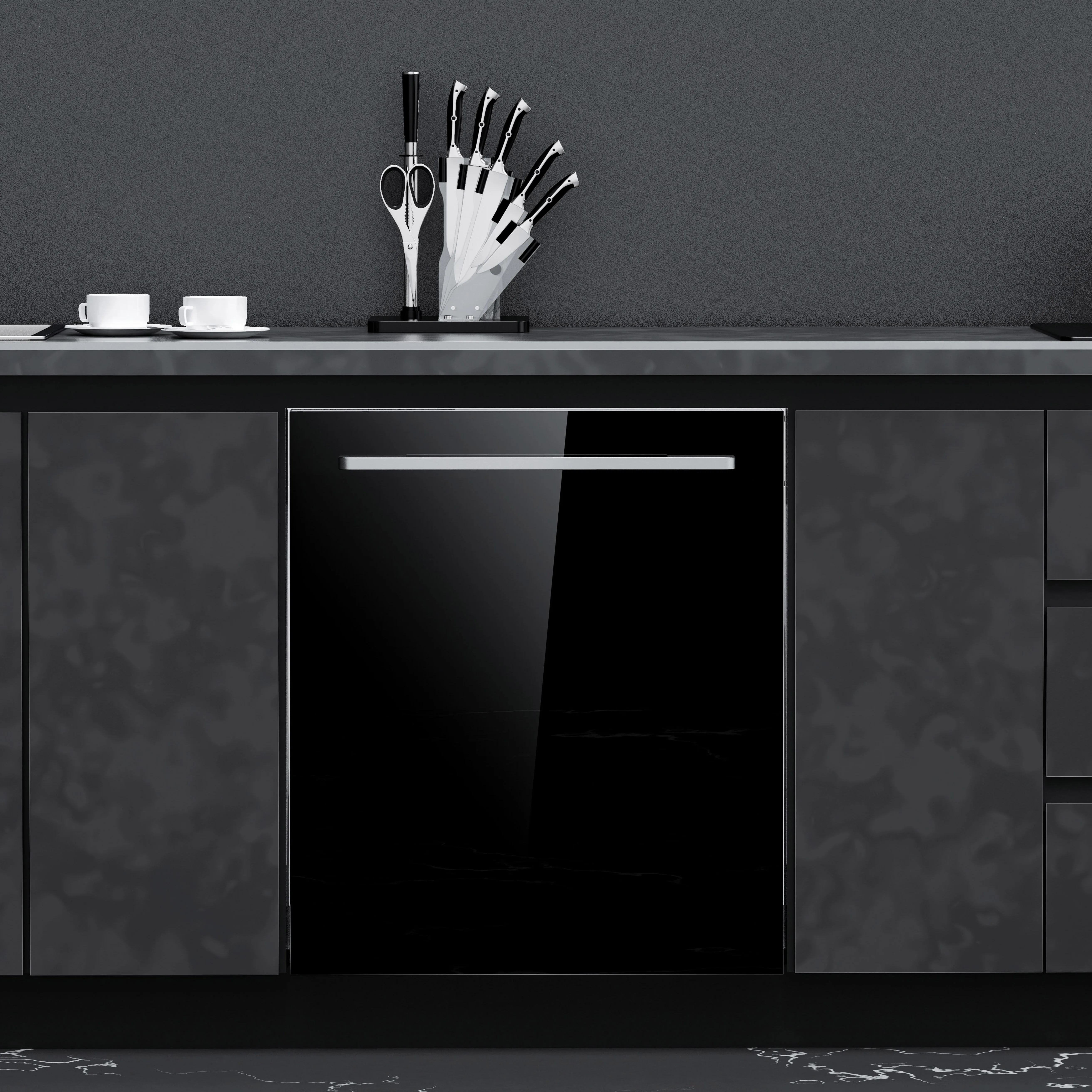 Kitchen Built-in Washing Machine  Dishes Dishwasher Fully Integrated Washing Dishes Machine