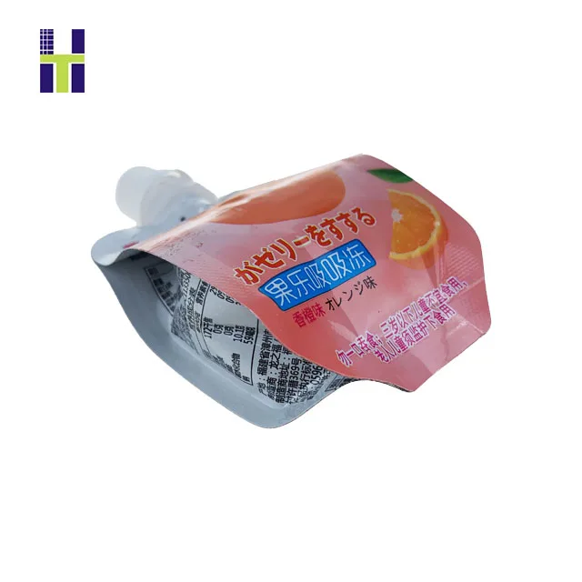 custom printed Food Grade Plastic Beverage Packaging 250ML 500ML Stand Up jelly Spout bag for jelly