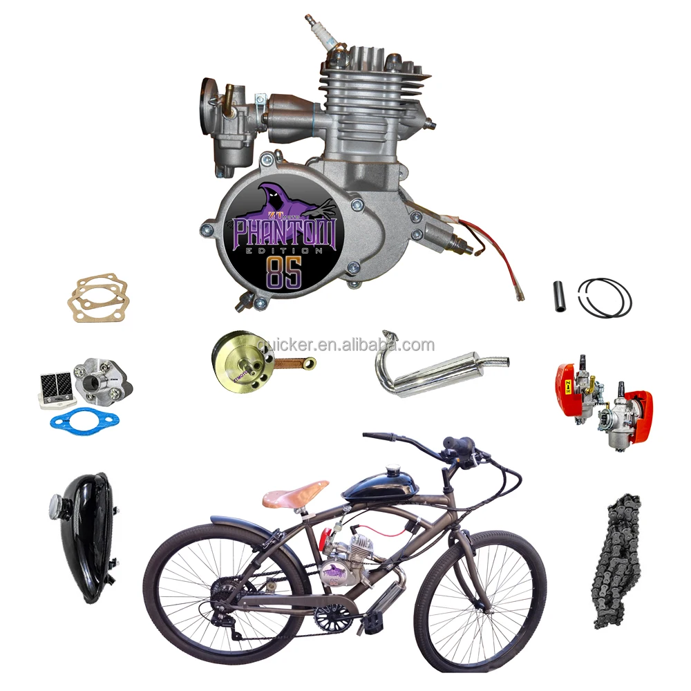 Motorized gas bicycle chopper scooter motor Phantom 85cc (more than 80cc) V3 two stroke bike engine kit