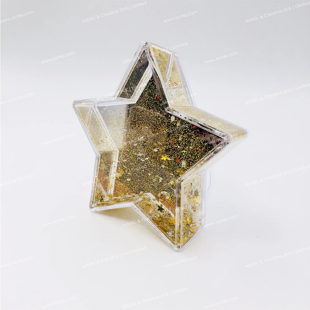 Short Time Delivery Best Supplier Christmas Gift High Quality Liquid Glitter Frame For Souvenir