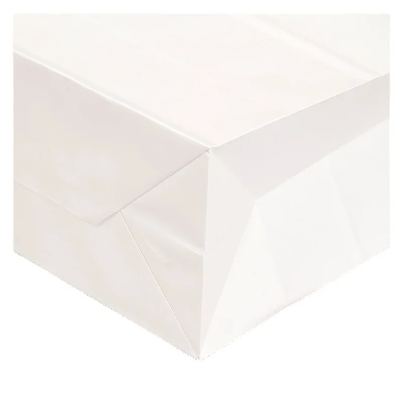 white kraft paper bag with custom logo printing private design kraft paper bag for shopping