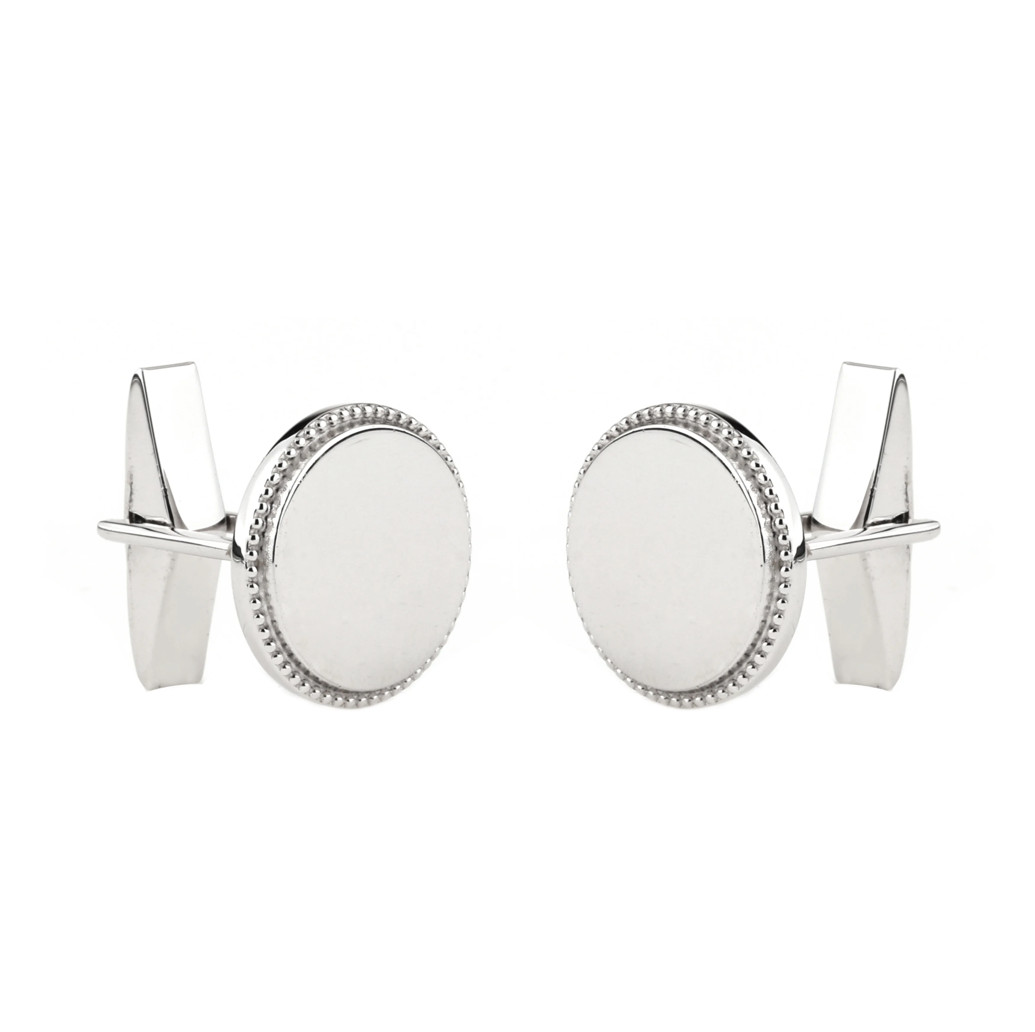 Мужские запонки из серебра 925 пробы с родиевым покрытием