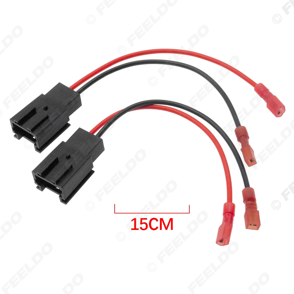 2pcs Car 2Pin Stereo Speaker Wire Harness Adaptors For Peugeot Auto Speaker Replacement Connection Wiring Plug Cables