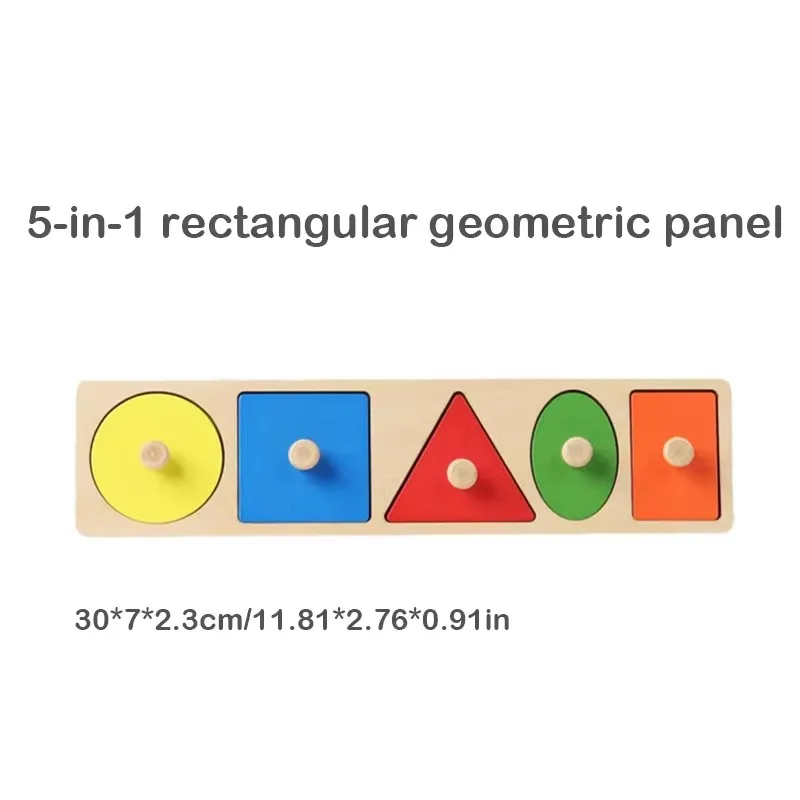 Kids Montessori Toy Shape Peg Puzzles Color Matching Sorting Geometry Graphics Preschool Learning Toys