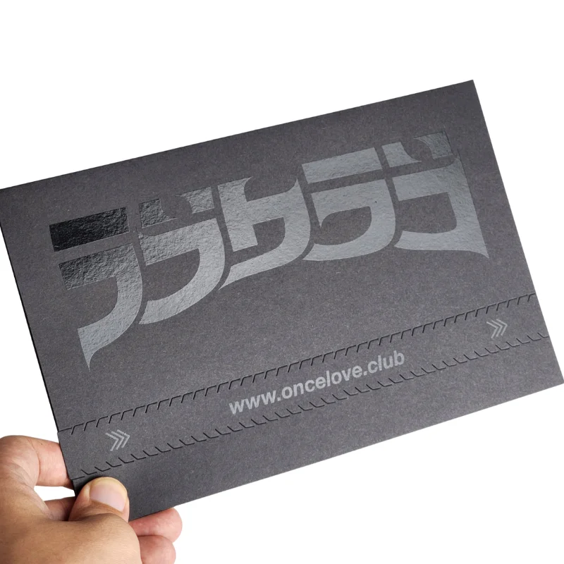 Wholesale Custom Spot UV Printing Black Card Thank You Card Envelope for Gift Greeting Card Packaging